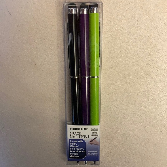 ⚜️3 Pack 2 in 1 Stylus Ballpoint Pens! NWT! - Picture 3 of 5